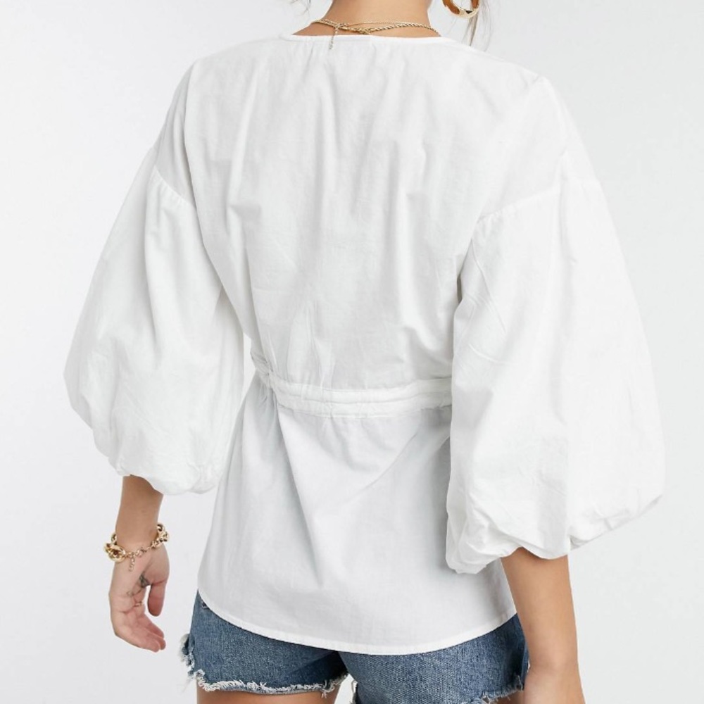 ASOS☀️COTTON PUFF TOP - Picture 4 of 4